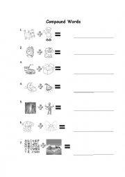 English Worksheet: Compound Words 1/2