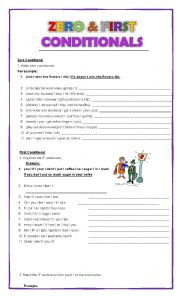 English Worksheet: Zero and First conditionals