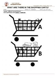 English Worksheet: There is - There are (supermarket vocabulary)