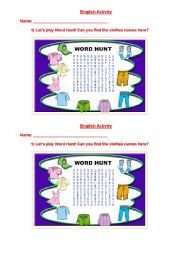 English Worksheet: Wordsearch