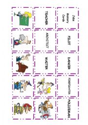 English Worksheet: Jobs Memory Cards (2)