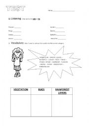 English Worksheet: test 4th grade