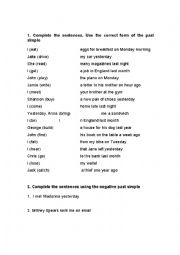 English Worksheet: past simple and used to