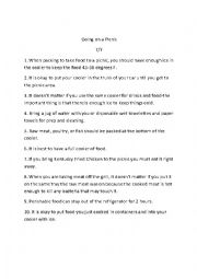 English Worksheet: Going on a Picnic