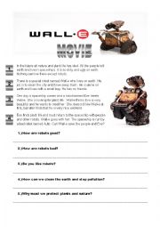 Movie Wall-E worksheet