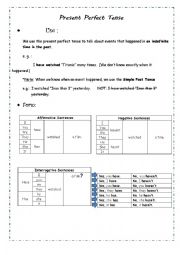 English Worksheet: Present Perfect