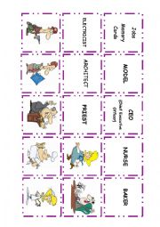 English Worksheet: Jobs Memory Cards (1)