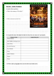 Fun Size - Movie Worksheet