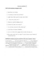 English Worksheet: present simple elementary revision