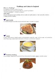 English Worksheet: Desserts in Britain 1