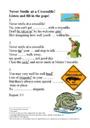 Never Smile at a Crocodile