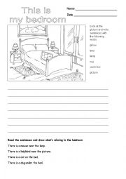 English Worksheet: Whats in the bedroom?
