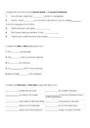 English Worksheet: Review - basic levels