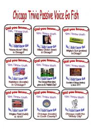 English Worksheet: Chicago Passive Voice Go Fish