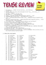 English Worksheet: Tense Review