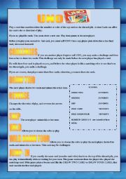 English Worksheet: UNO RULERS