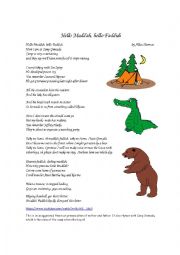 English Worksheet: Song Hello Muddah, hello fadduh