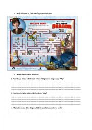 English Worksheet: Dragon riders of berk-Episode 7