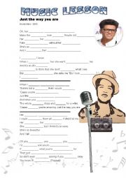 English Worksheet: Music - Just the Way You Are