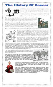 English Worksheet: The history of Football/Soccer