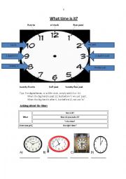 English Worksheet: What time is it?