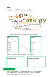 English Worksheet: Energy