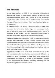 English Worksheet: Johnny Depp