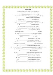 English Worksheet: STATIVE VERBS 