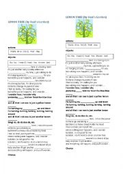 English Worksheet: Lemon Tree by Fool Garden