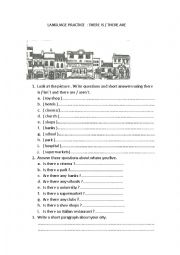 English Worksheet: THERE IS AND THERE ARE