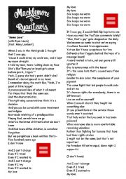 English Worksheet: Worksheet song Same love by Macklemore/Human rights