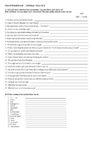 English Worksheet: Pre- Intermediate, grammar practice- betting game 