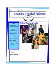 English Worksheet: Become a Musical Performer! (Project)