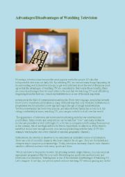 English Worksheet: TV