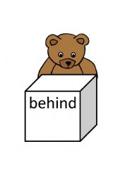 English Worksheet: Prepositions of Place - Wheres the bear? Flashcards 