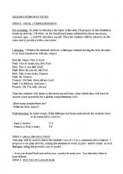 English Worksheet: Making introductions