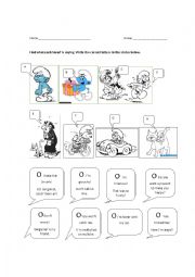 English Worksheet: Im feeling SMURF! part 2