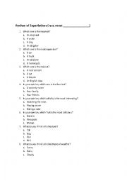 English Worksheet: Review of Superlatives