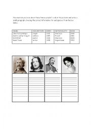 English Worksheet: Was-were Writing