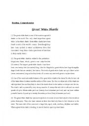 English Worksheet: Reading