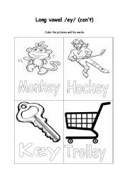 English Worksheet: Long vowel /ey/