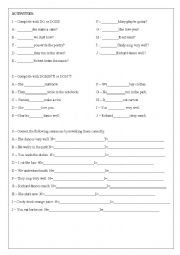 English Worksheet: SIMPLE PRESENT