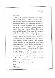 English Worksheet: Letter to a Friend using 