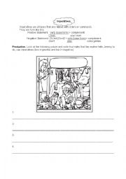 English Worksheet: imperatives