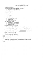 English Worksheet: Video guide: A night at the museum 2