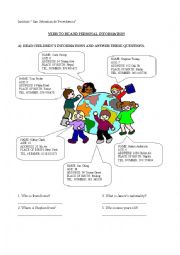 English Worksheet: Verb to be 