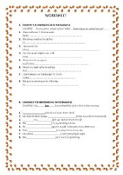 English Worksheet: present simple