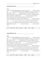 English Worksheet: shakespeare in love