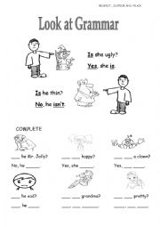 Grammar worksheet Verb to be Quesions