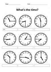 English Worksheet: time / present simple / routines